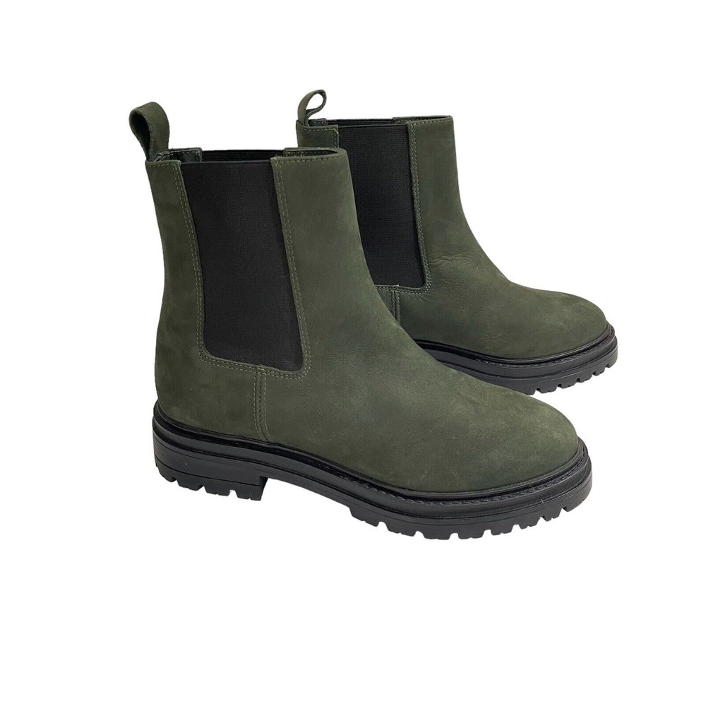 JENNI KAYNE Womens Size 37 Brooklyn Lug Boot Forest Green MINT Condition